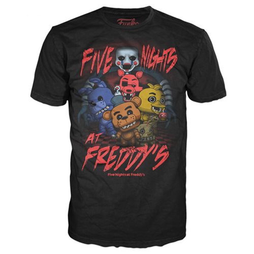 Five Nights at Freddy's Group Black T-Shirt